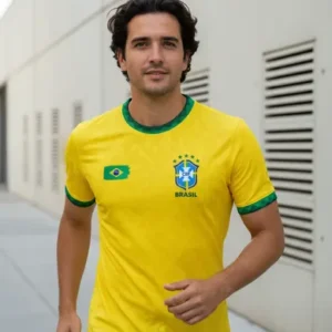 Camiseta Copa 2026 Esportiva Dryfit 100 Poliéster Brasileiro Amarelo G