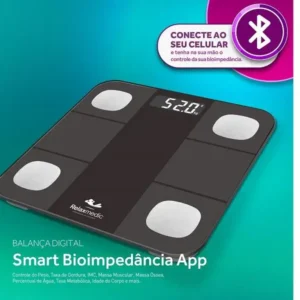 Balança Corporal de Bioimpedância Smart Bluetooth - Monitor de Saúde