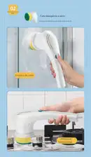Escova de Limpeza Elétrica 5 em 1 - Turbo Clean